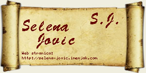 Selena Jović vizit kartica